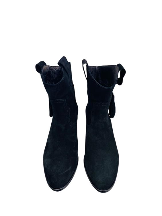 Kadın Western Kovboy Bot - Siyah Süet