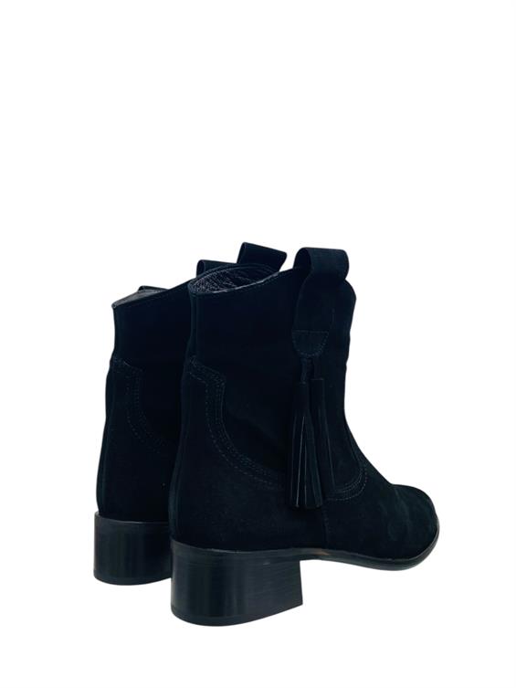 Kadın Western Kovboy Bot - Siyah Süet