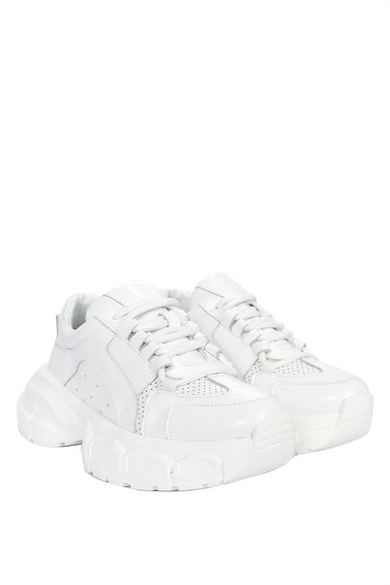 Kadın Spor Ayakkabı - Beyaz Deri