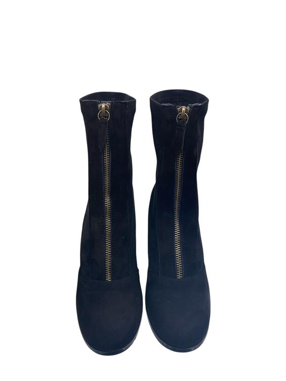 Kadın Topuklu Bot - Siyah Süet 