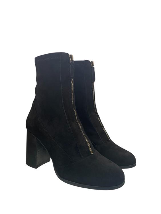 Kadın Topuklu Bot - Siyah Süet 