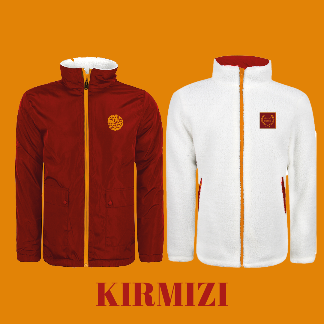 kırmızı çift taraflı mont gr