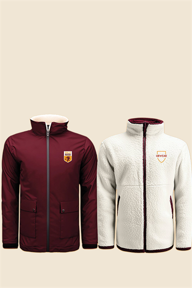 Bordo çift taraflı mont gr