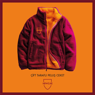 Çift Taraflı Giallo Rosso Peluş