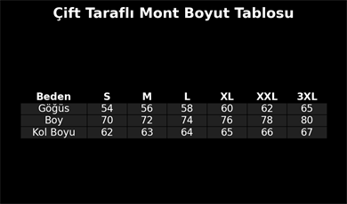 kırmızı çift taraflı mont gr