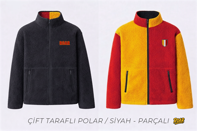 PARÇALI SİYAH ÇİFT TARAFLI POLAR