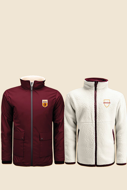 Bordo çift taraflı mont gr