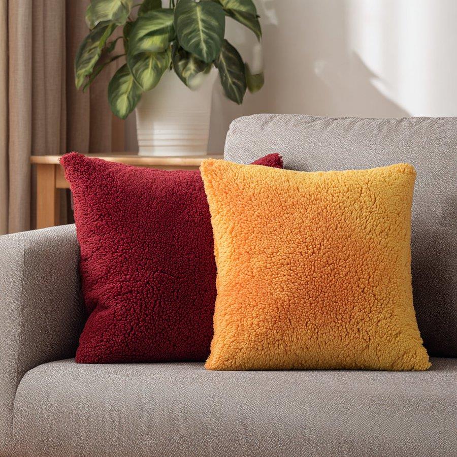 Sarı Kırmızı Kırlent Kılıf