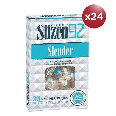 Süzen92 Sigara Ağızlığı Filtresi Slender 30x24 Bundle