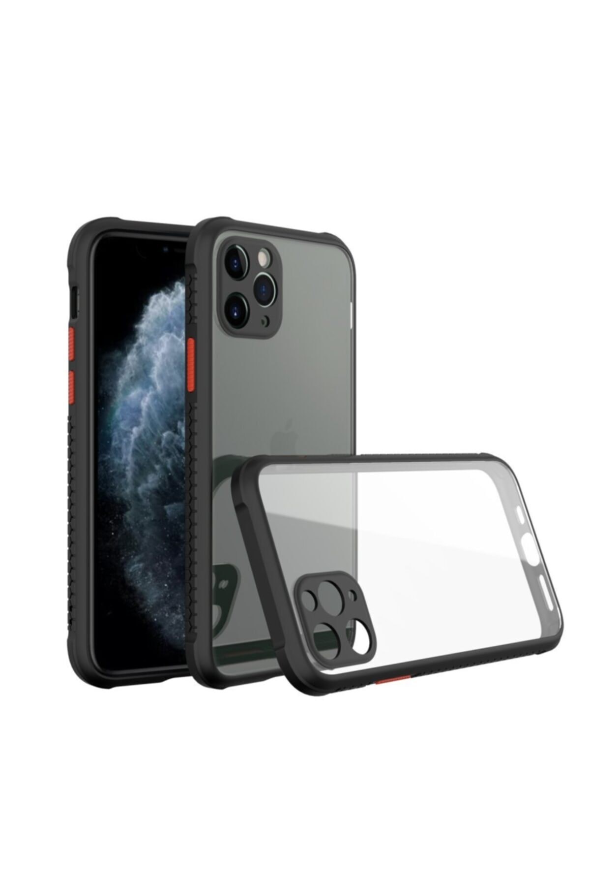 Apple Iphone 11 Pro Silikon Kamera Korumalı Kılıf - Siyah