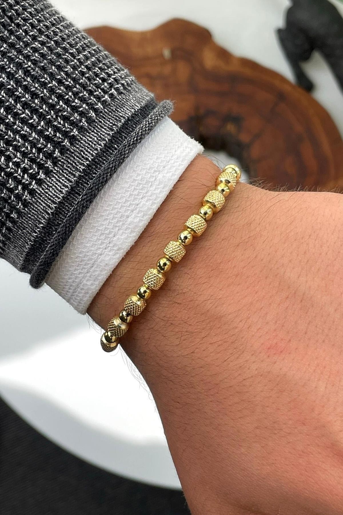 Dogal Taşlı Ayarlanabilir Unisex Bileklik