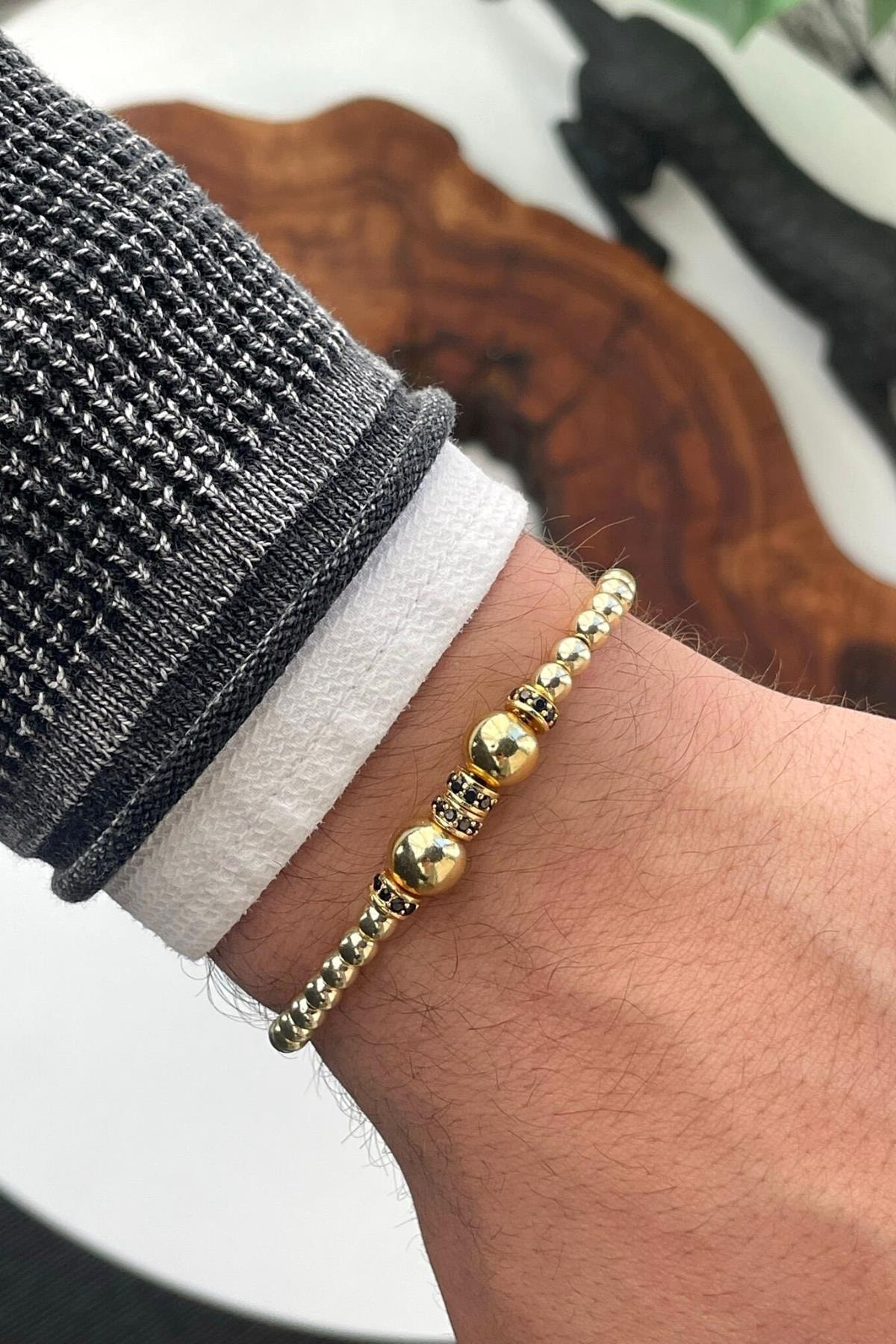 Dogal Taşlı Ayarlanabilir Unisex Bileklik