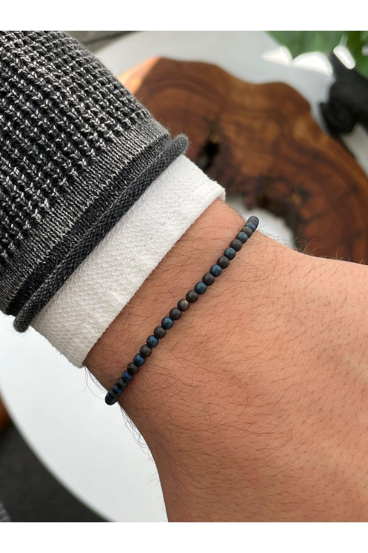 Dogal Taşlı Ayarlanabilir Unisex Bileklik