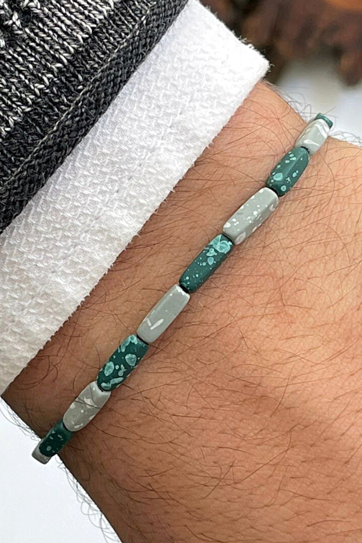 Dogal Taşlı Ayarlanabilir Unisex Bileklik