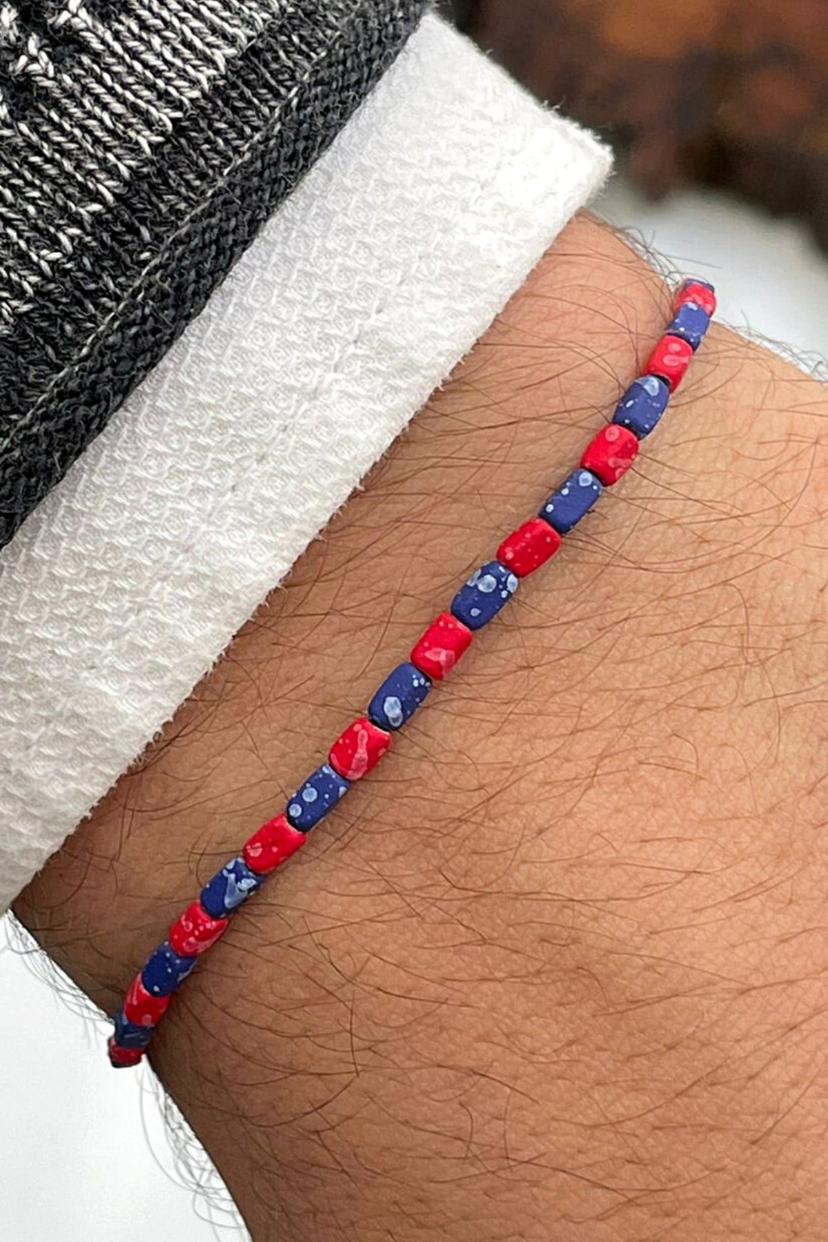 Dogal Taşlı Ayarlanabilir Unisex Bileklik