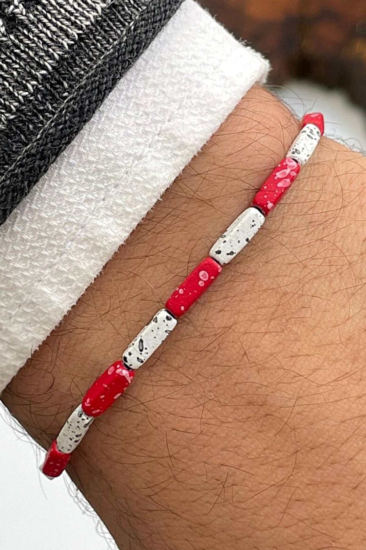 Dogal Taşlı Ayarlanabilir Unisex Bileklik
