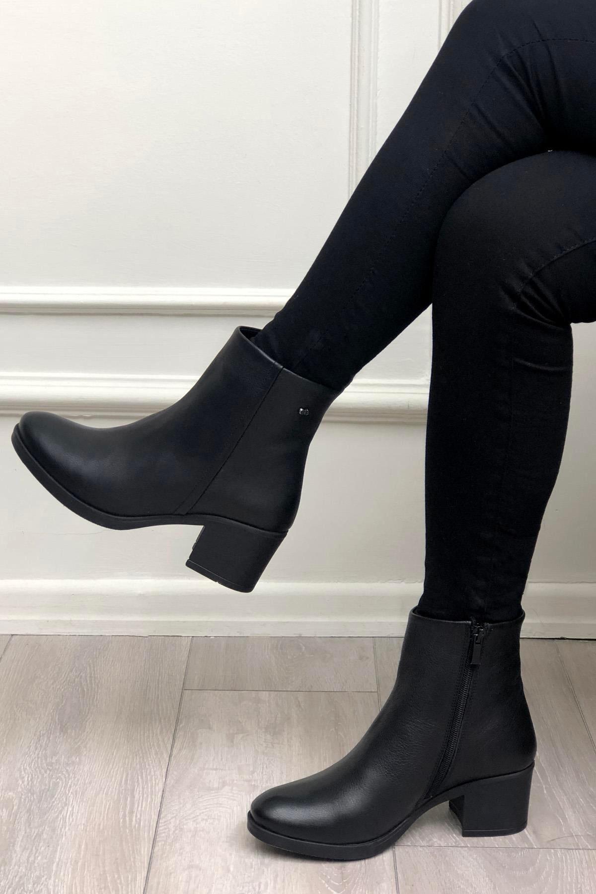 CASTLE BLACK 92162-1 Kadın Bot Siyah