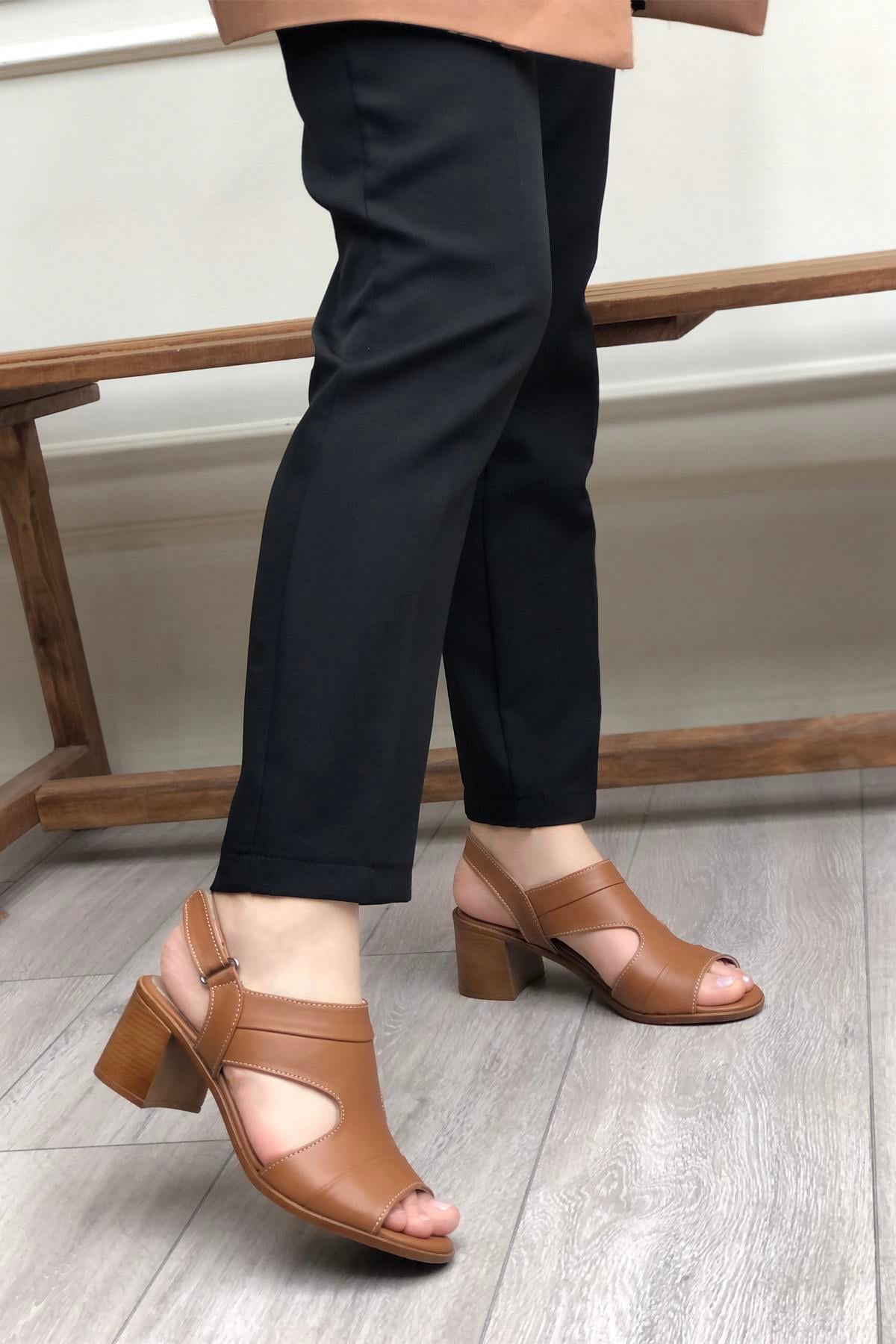 Cityzen 059 Kadın Deri Ayakkabı Taba