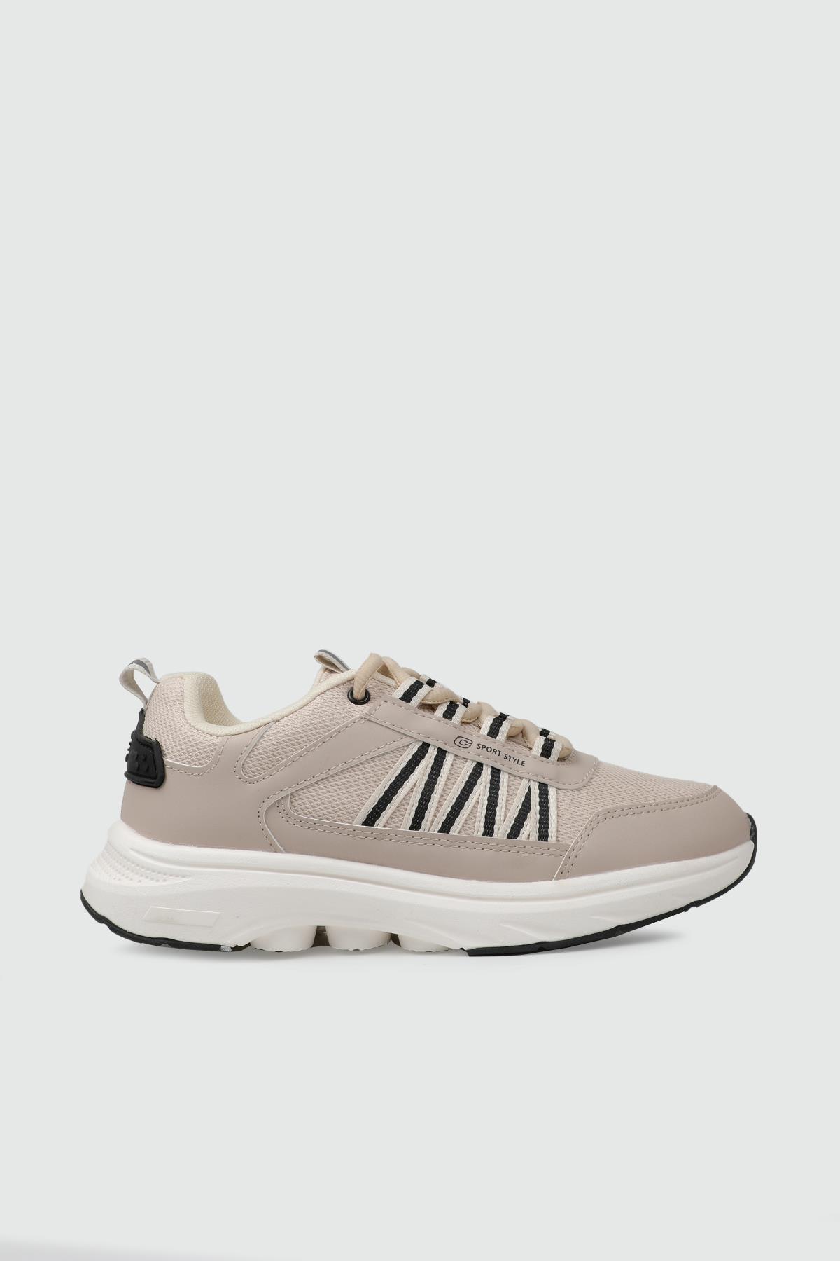 CONPAX 2057 Unisex Spor Ayakkabı Bej Siyah