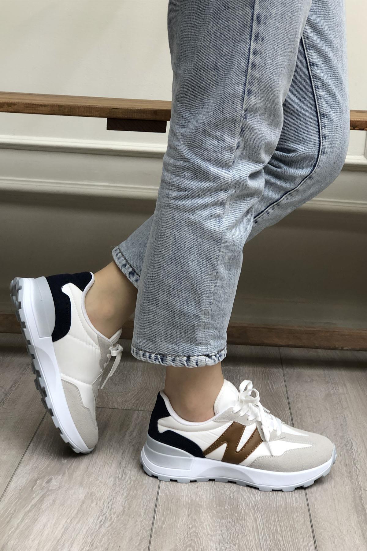 LAMBIRLENT 300 Unisex Spor Ayakkabı Beyaz Buz Vizon
