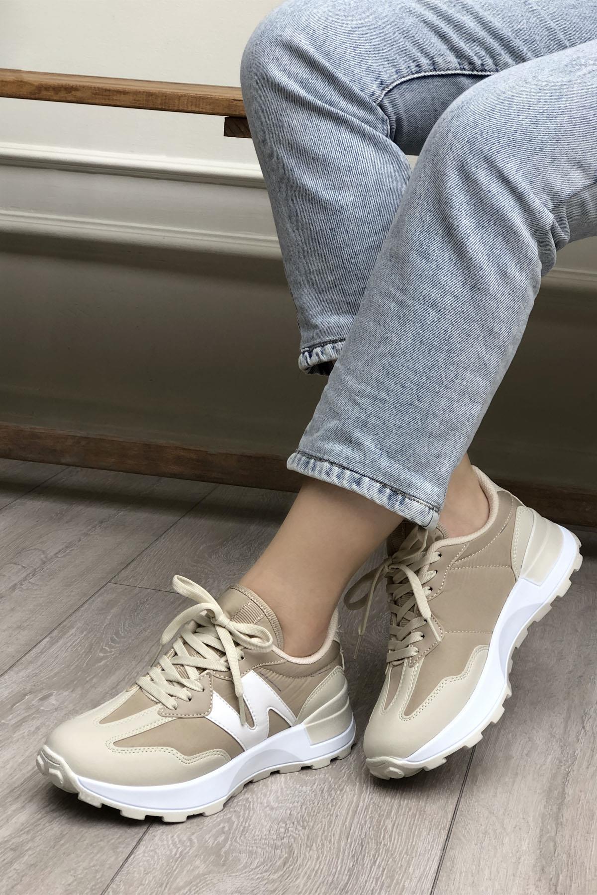 LAMBIRLENT 300 Unisex Spor Ayakkabı Nut Kum Beyaz