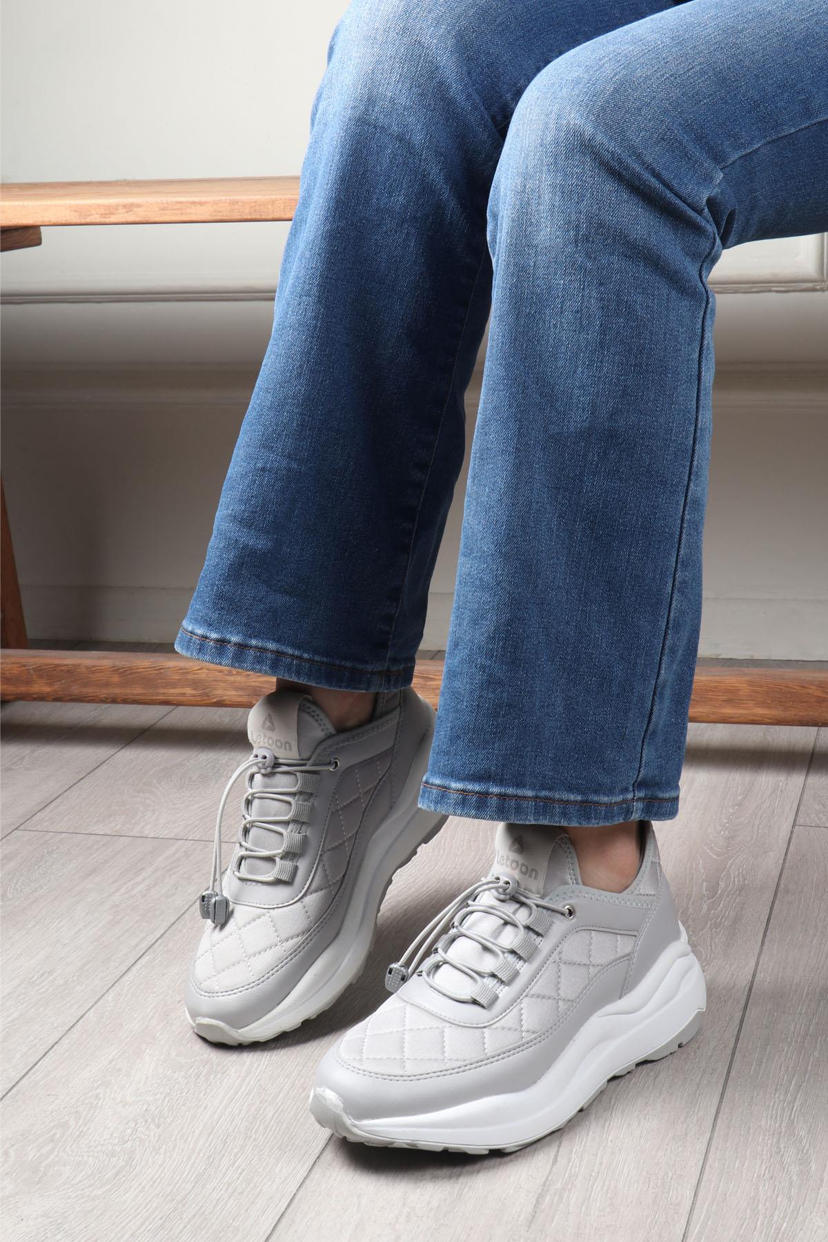 LETOON 1241 Unisex Desenli Ayakkabı Gri