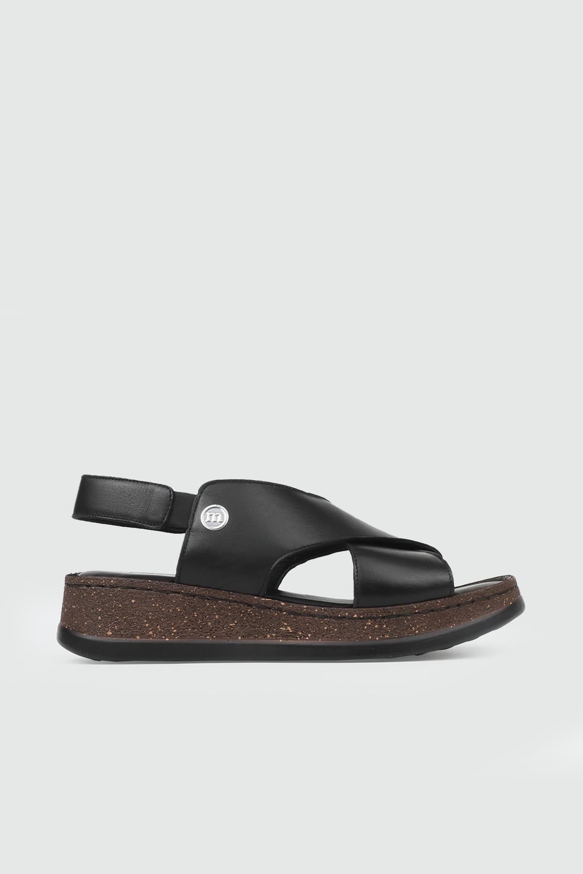 Mammamia 2395LX-SANDALET SİYAH PEN