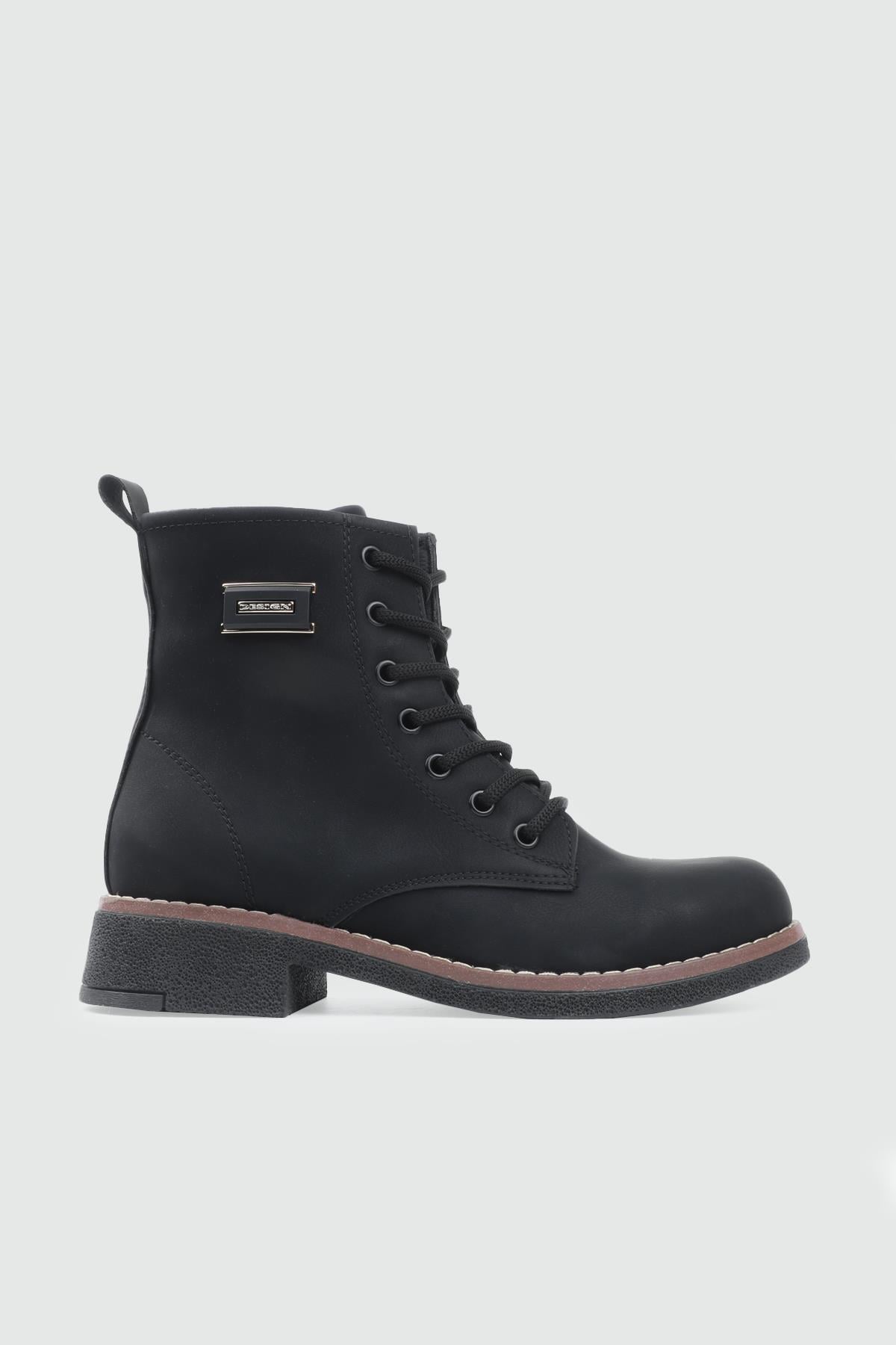 MY BELLA 25K SP-1237 Bağlı Kadın Bot Siyah Zümrüt