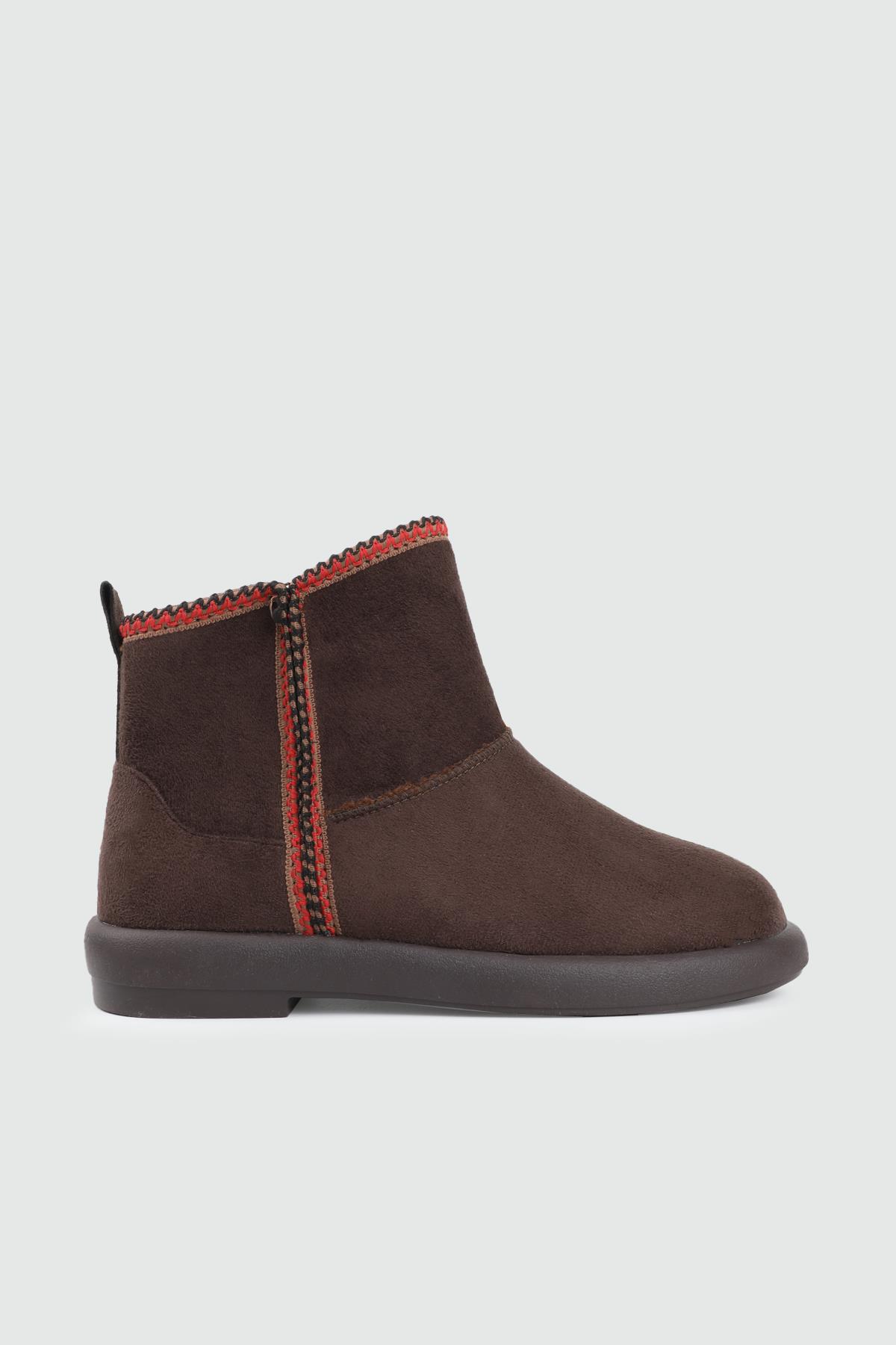 MY BELLA 25K SP-1900 UGG Kadın Kar Botu Kahve Süet