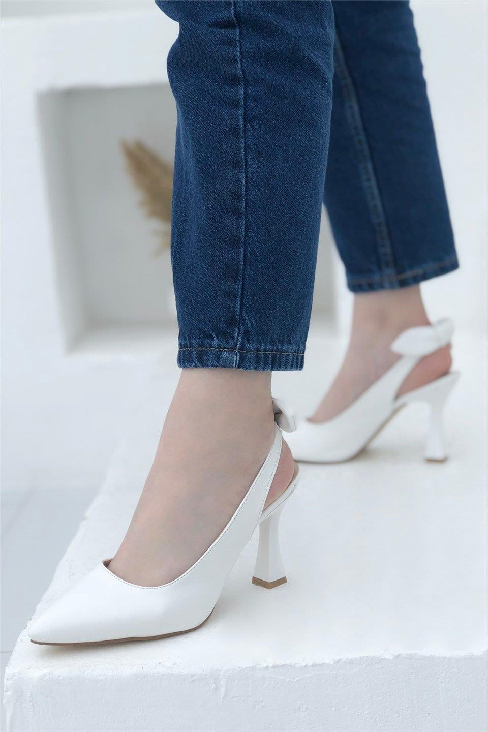 My Bella 25Y Amanda Kadın Stiletto Beyaz