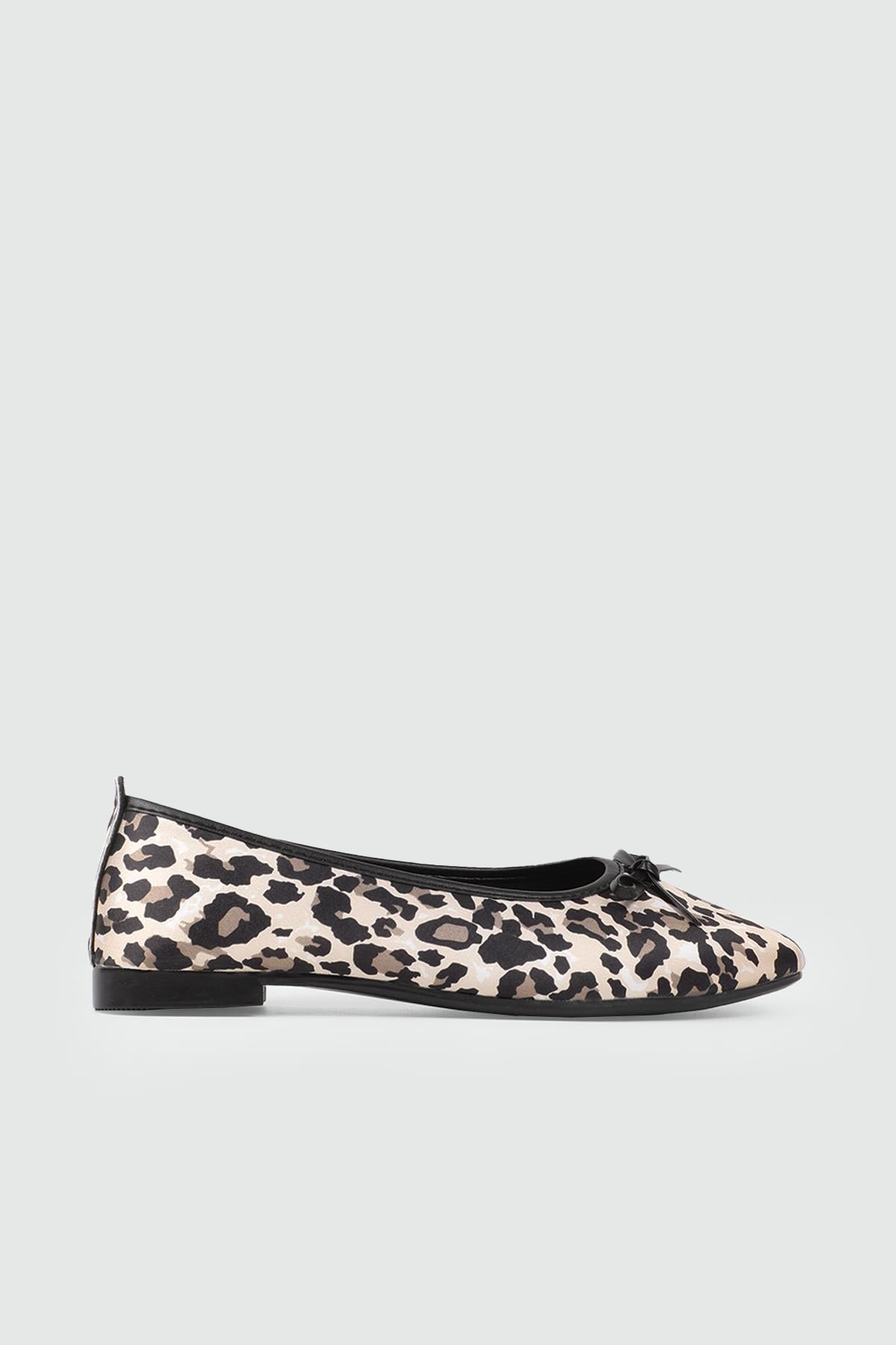 My Bella 25Y SDY-112 Fiyonklu  Kadın Babet Bej Leopar