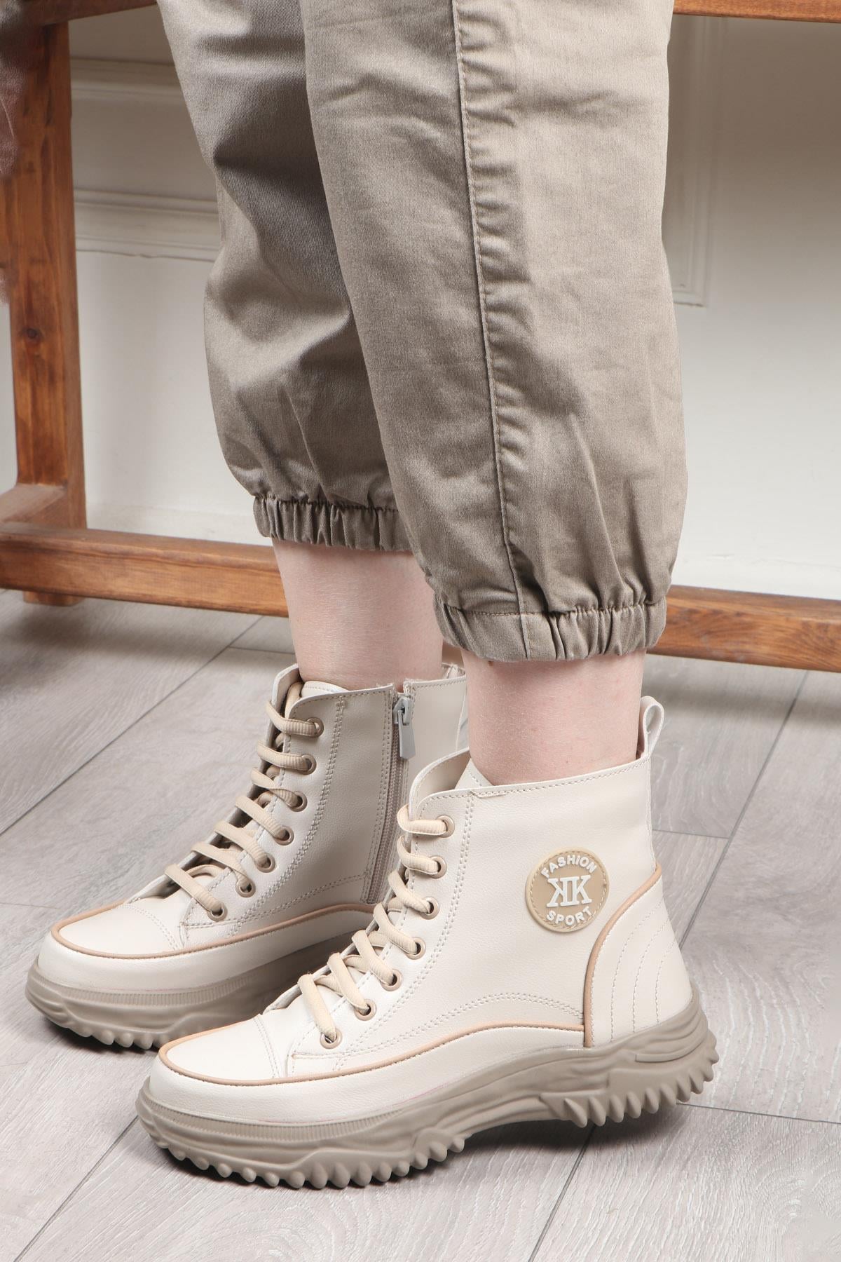 MY BELLA PR-900 Kadın Bot Bej