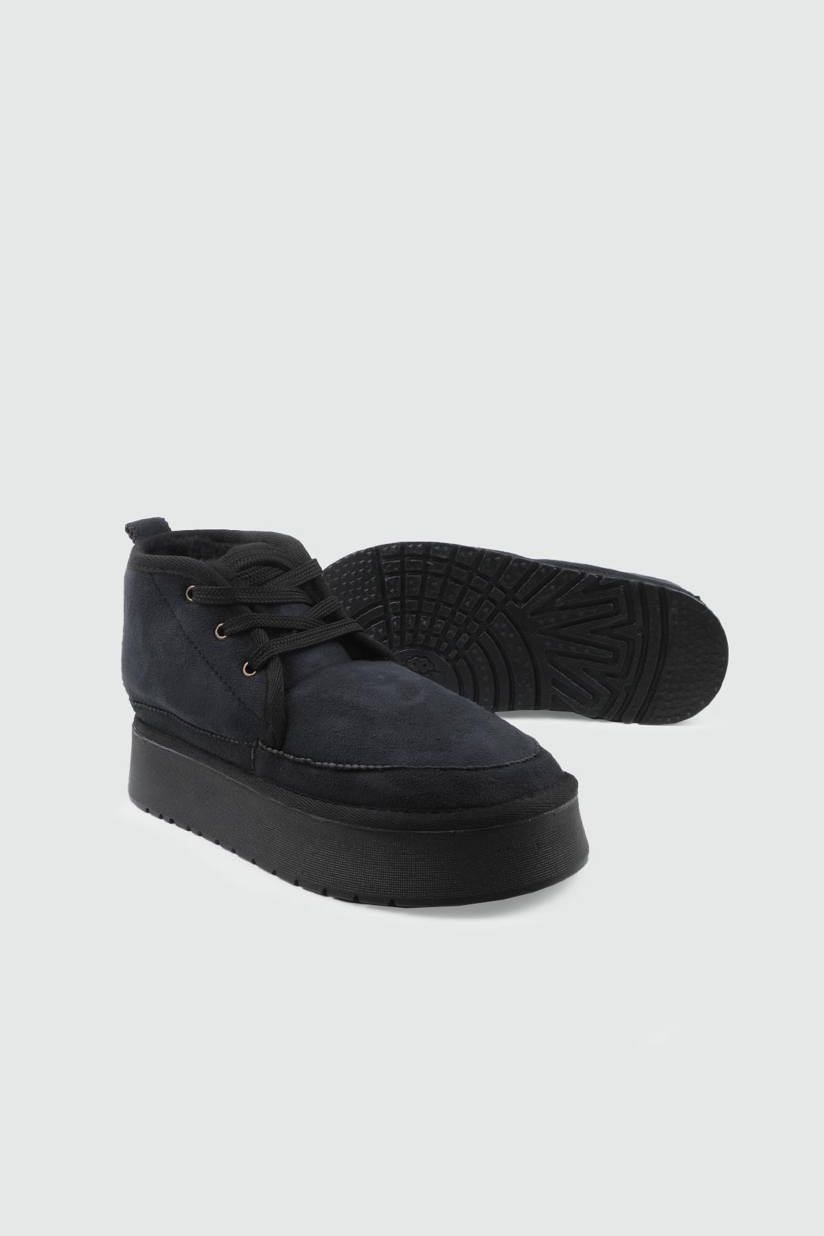 My Bella SDY-15 25K Bağlı UGG Kadın Bot Siyah