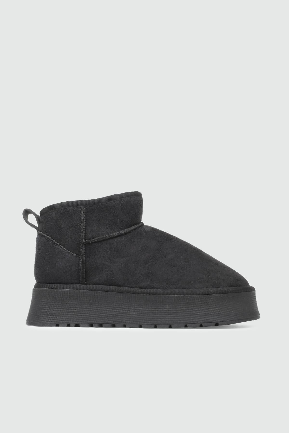 My Bella SDY-400 25K  Kalın Taban UGG Kadın Bot Siyah