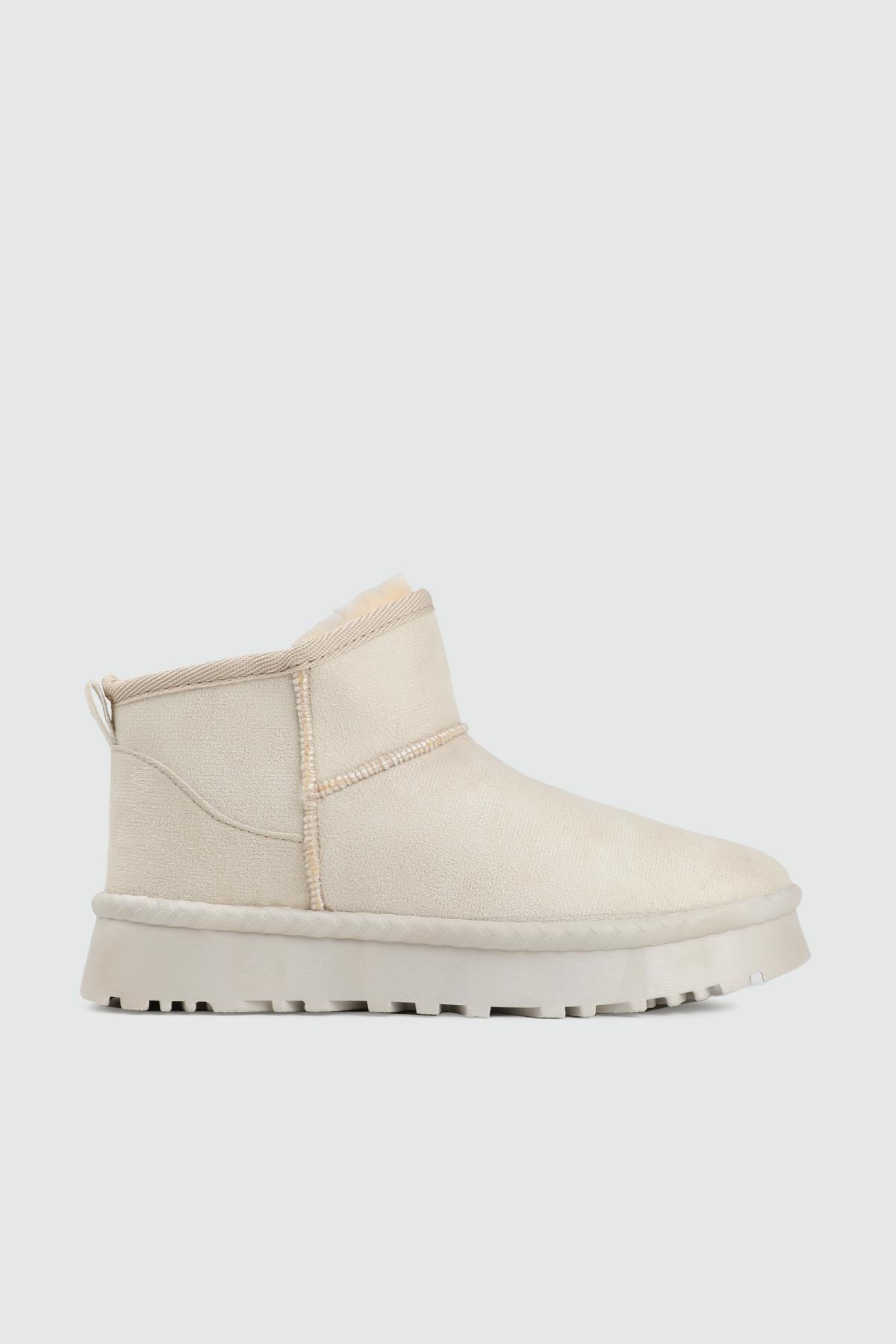 PASOMİA 25K İnce Taban UGG Kadın Bot Bej