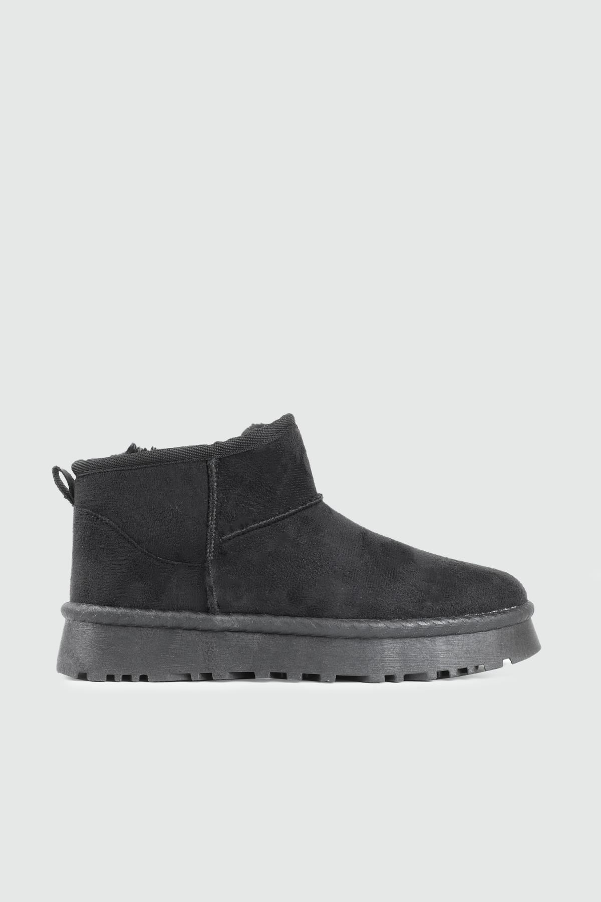 PASOMİA 25K İnce Taban UGG Kadın Bot Siyah