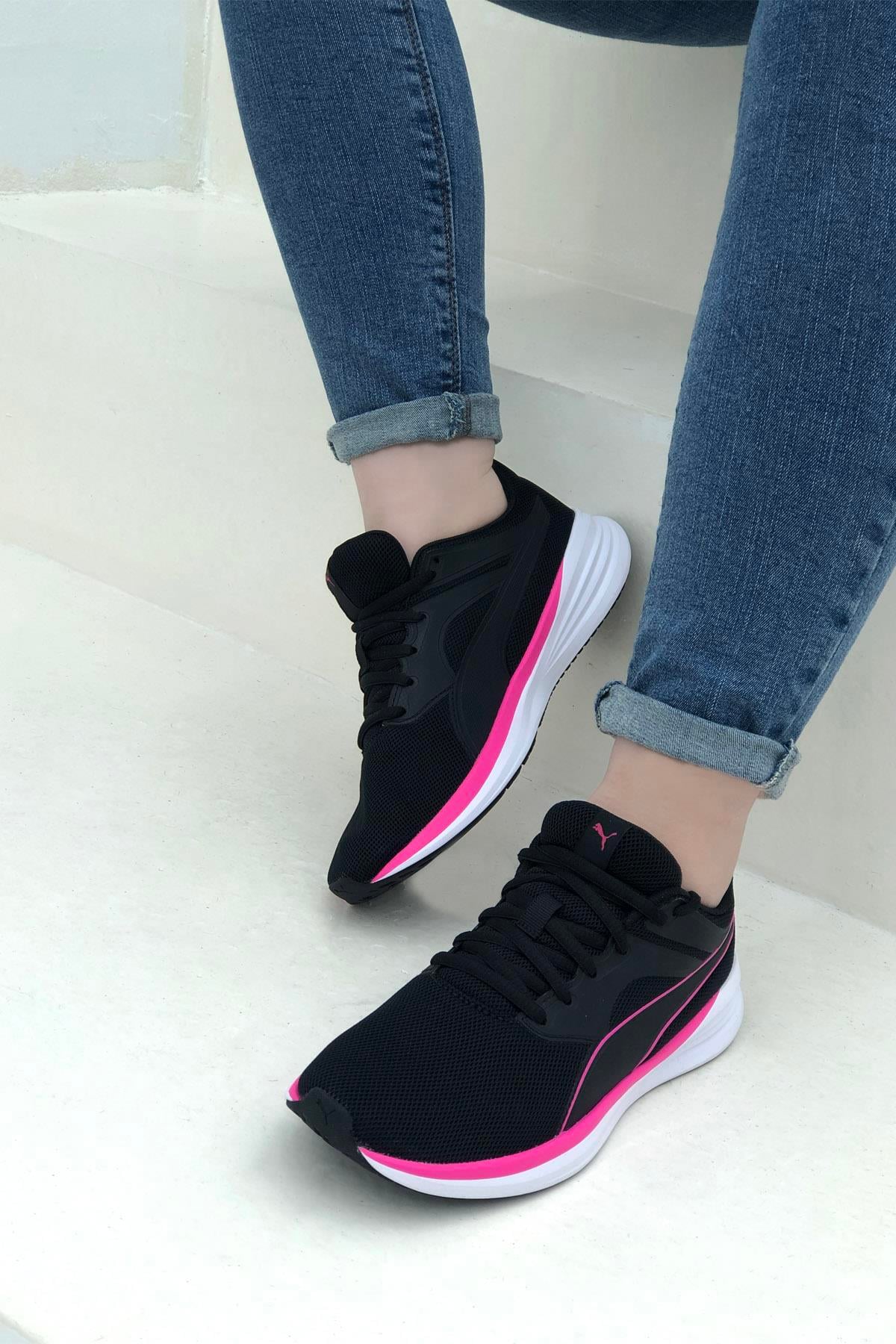 PUMA 377028-19  Transport Kadın Spor Ayakkabı Siyah Fuşya