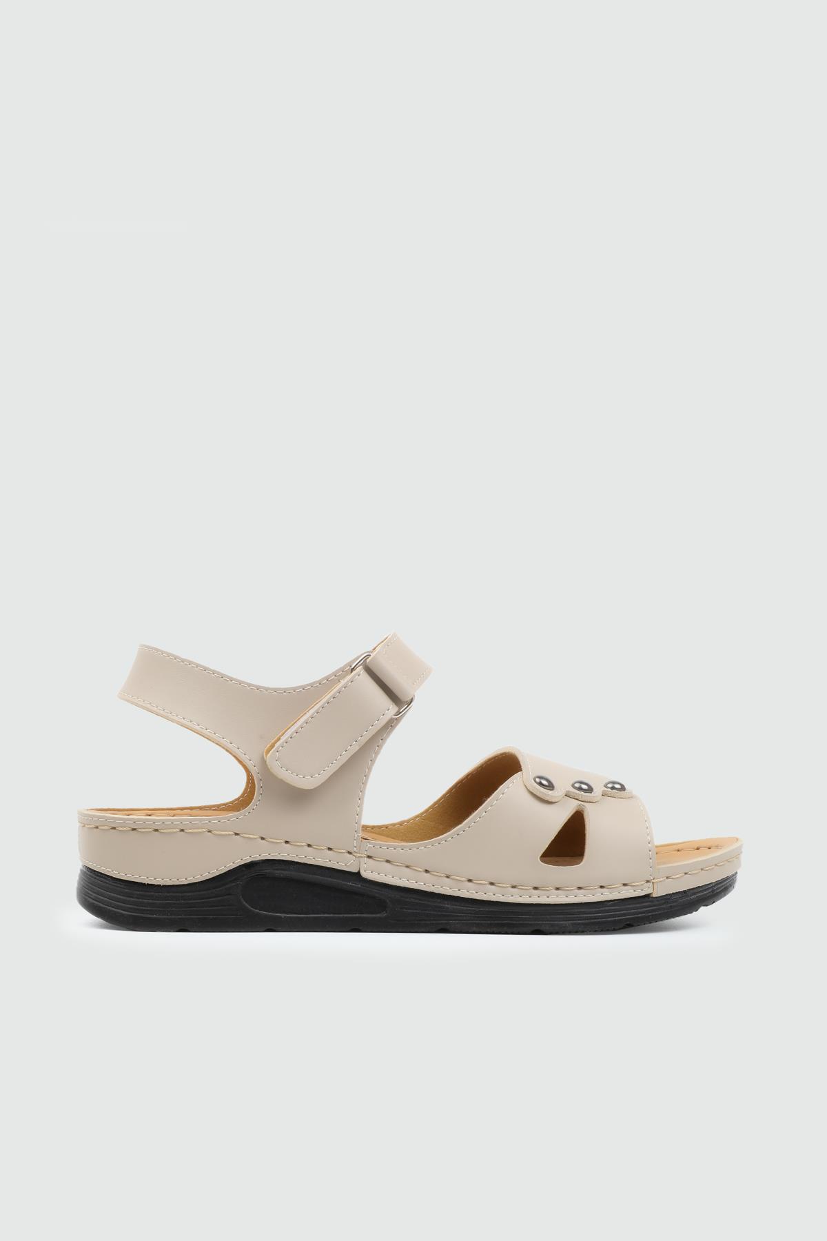 SERRA 25Y-1104 Kadın Sandalet Krem