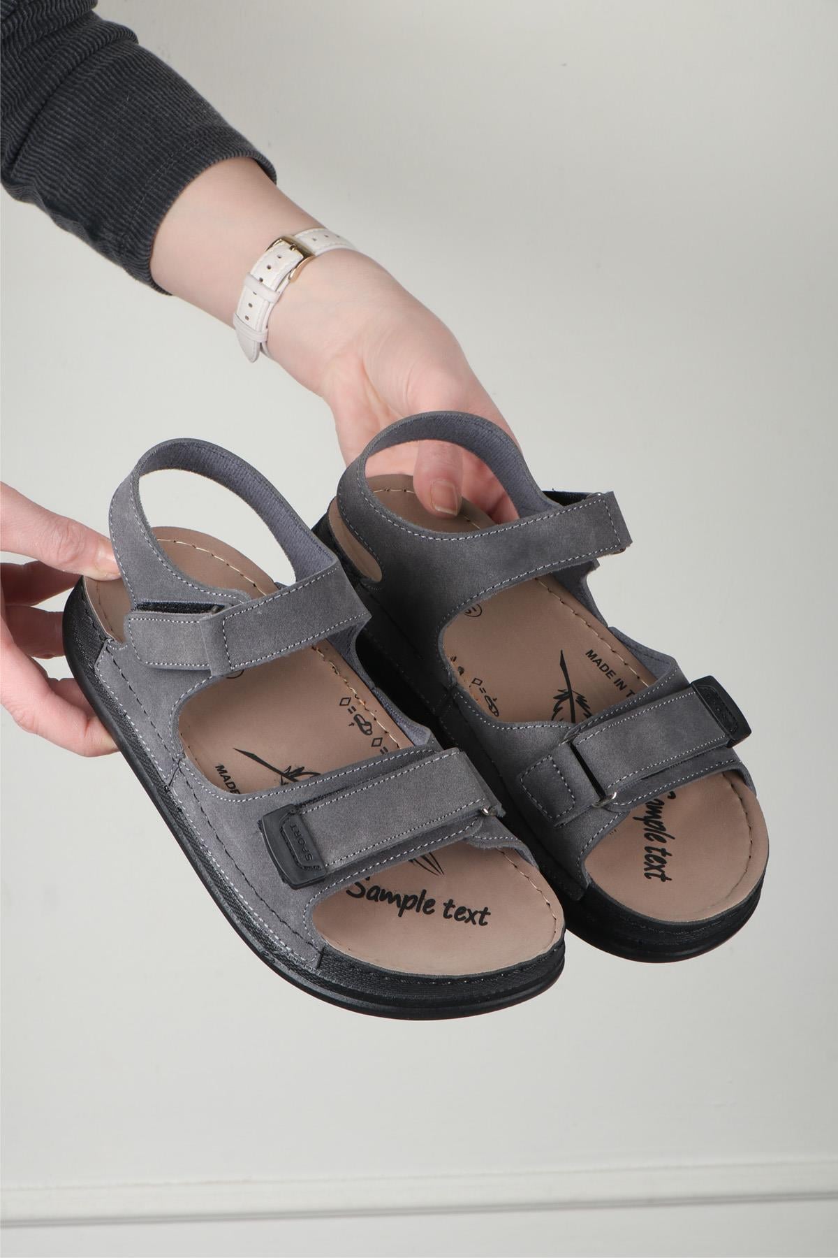SERRA 25Y-5011 Unisex Sandalet Füme Nubuk