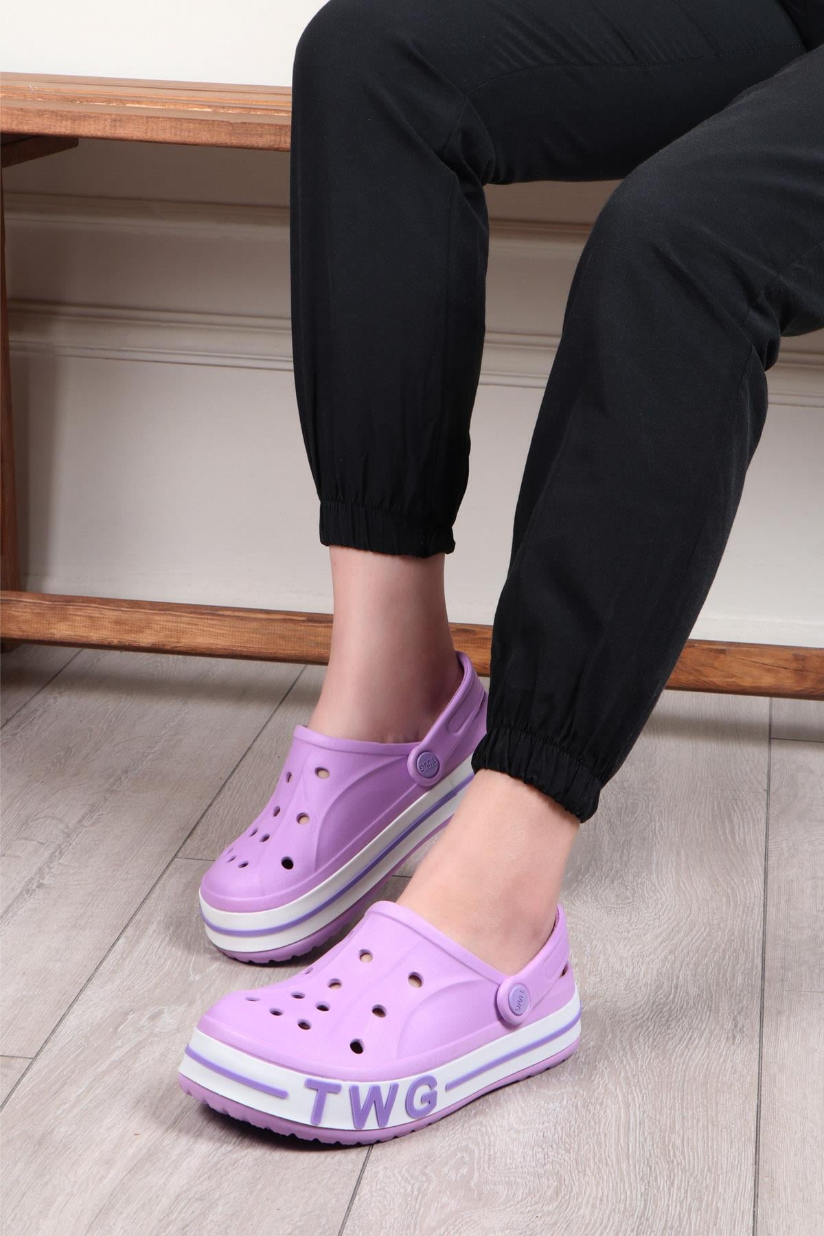 TWİNGO 216 Kadın Crocs Terlik Lila