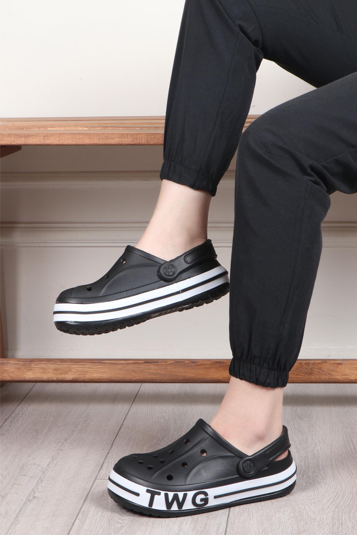 TWİNGO 216 Kadın Crocs Terlik Siyah
