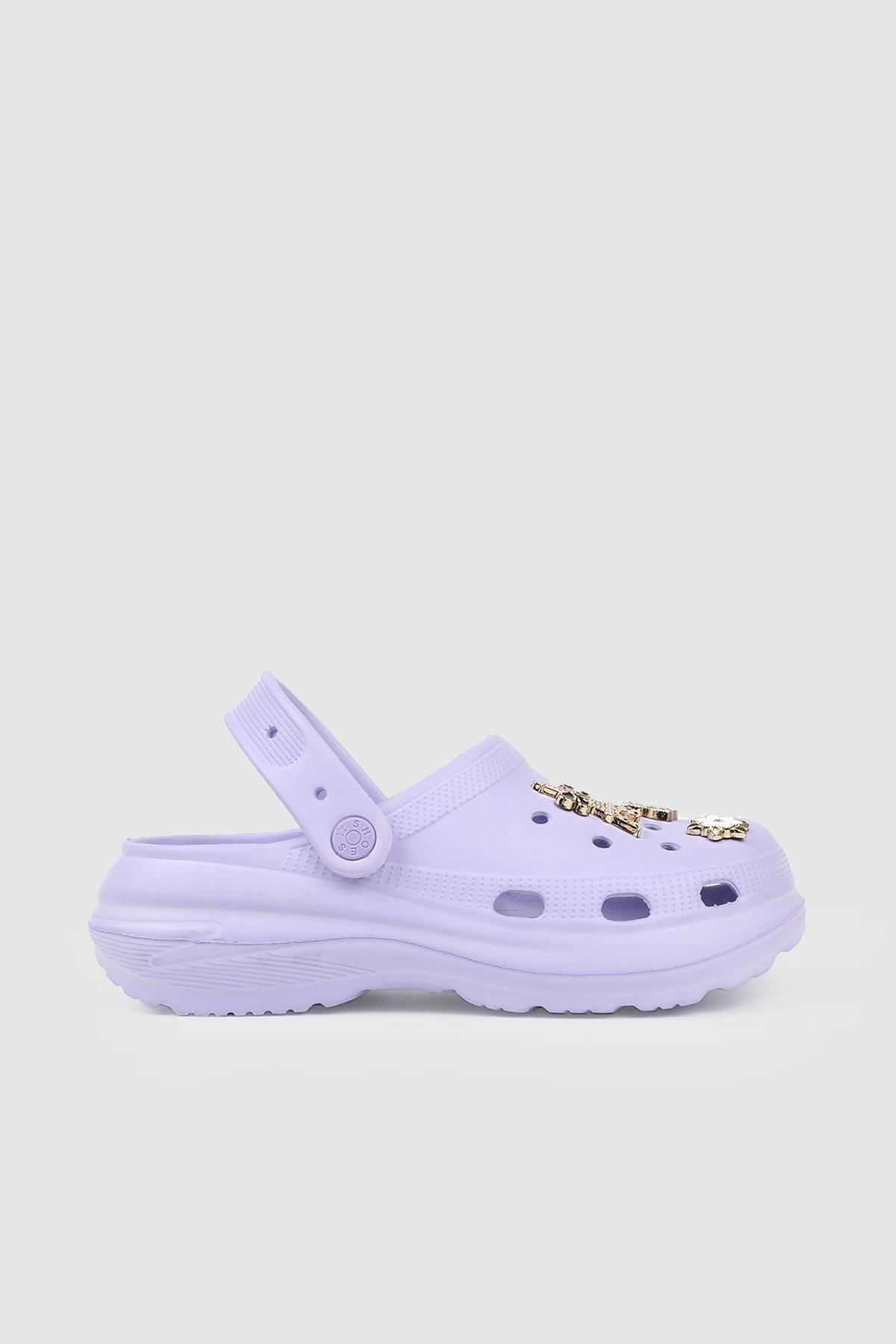 TWİNGO 25Y 210 Taşlı Unisex Terlik Lila