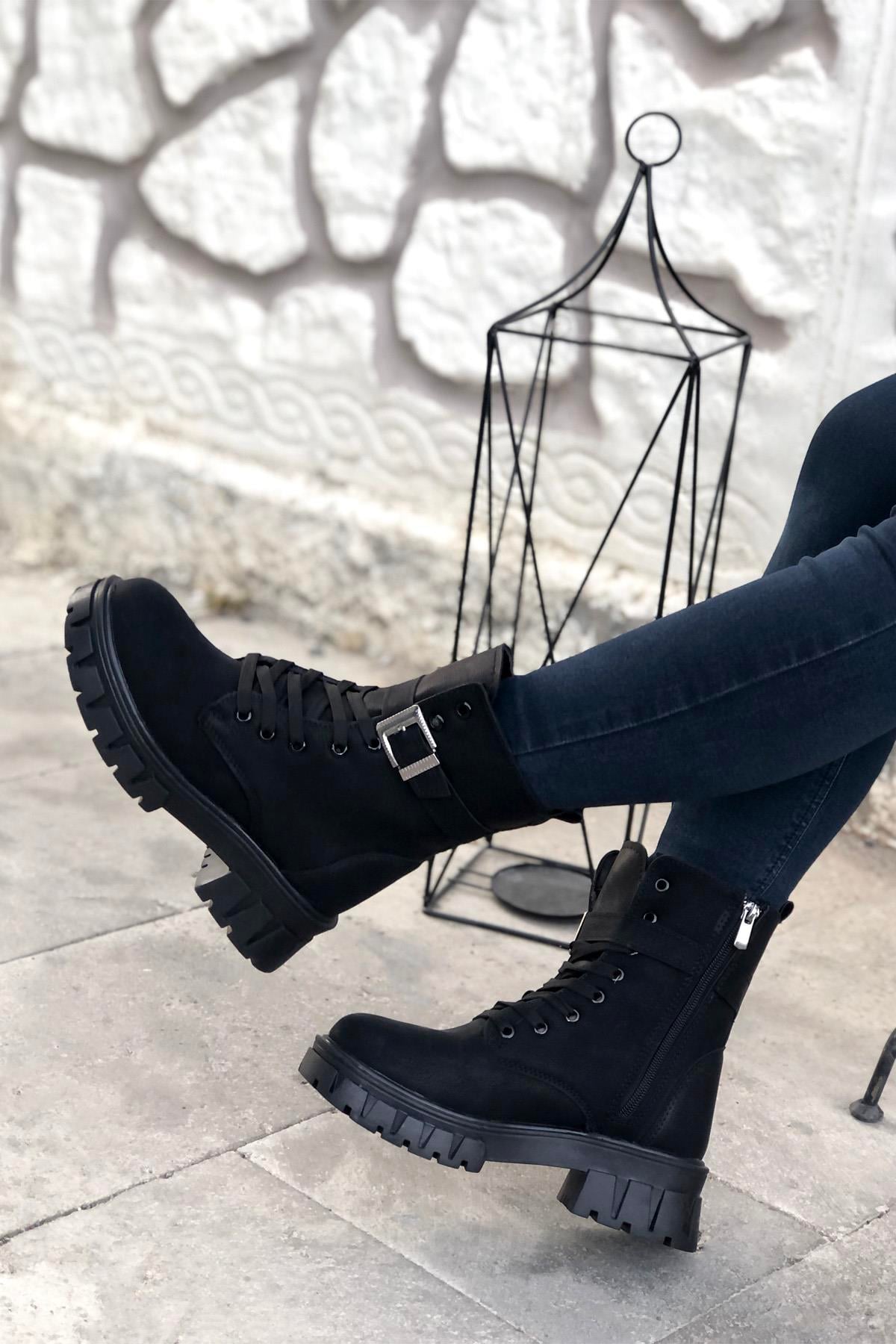 TWİNGO 7640 Kadın Bot Siyah Nova