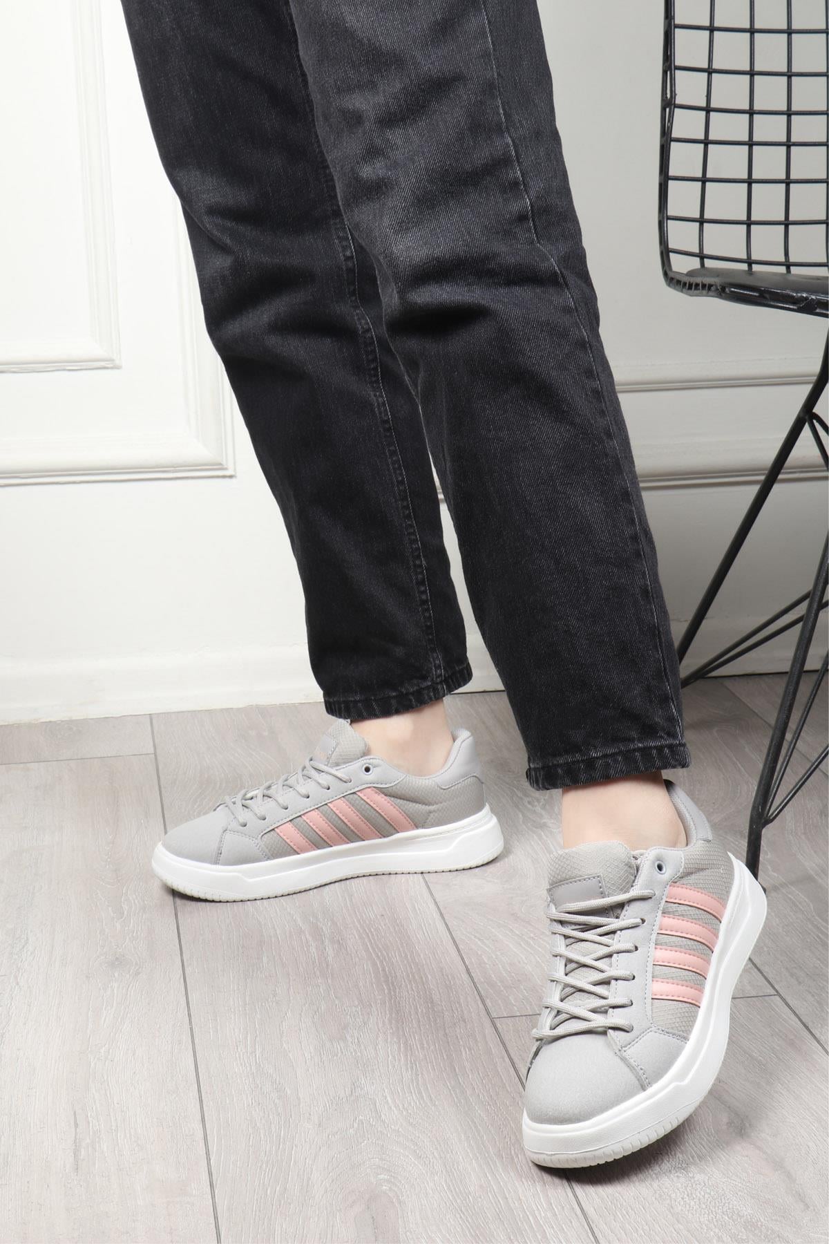Unisex Spor Ayakkabı Gri LETOON 2202 