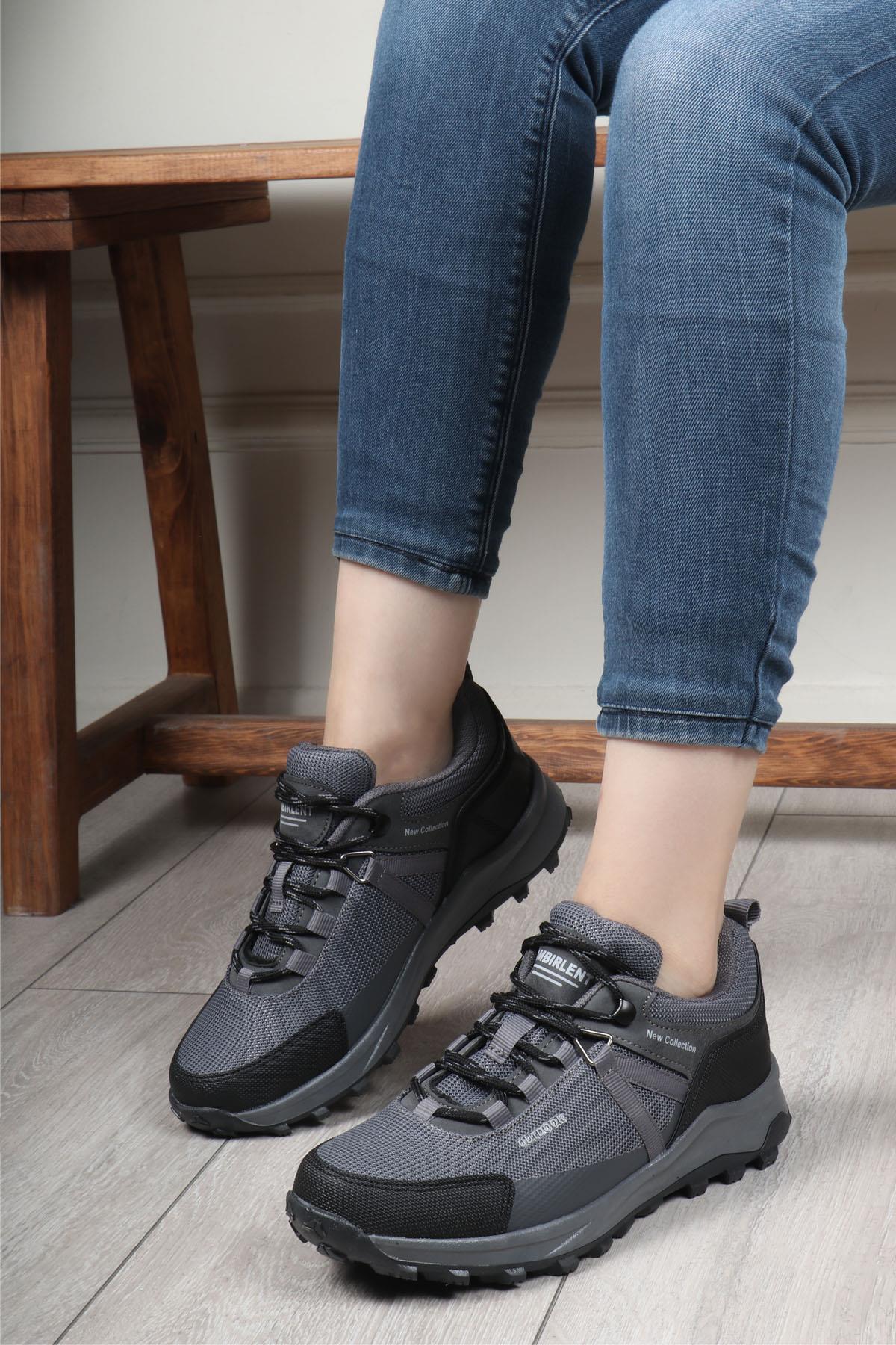 Unisex Trekking Ayakkabı Füme Siyah LAMBIRLENT 1300 