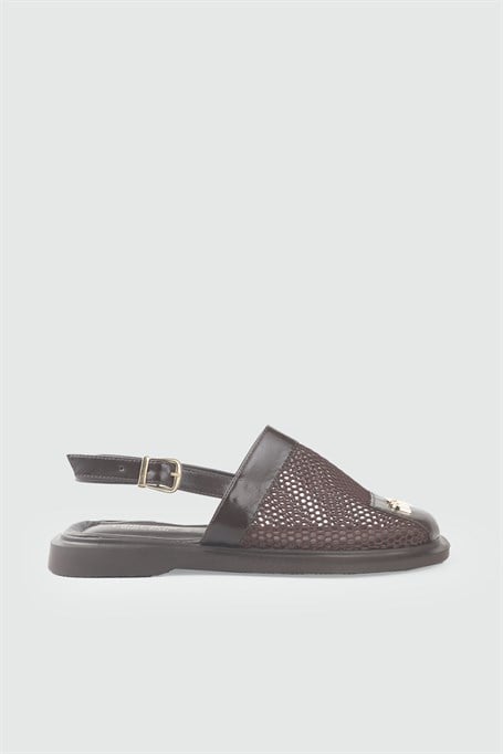 My Bella 26Y S-26490 Fileli Kadın Sandalet Kahve Rustik