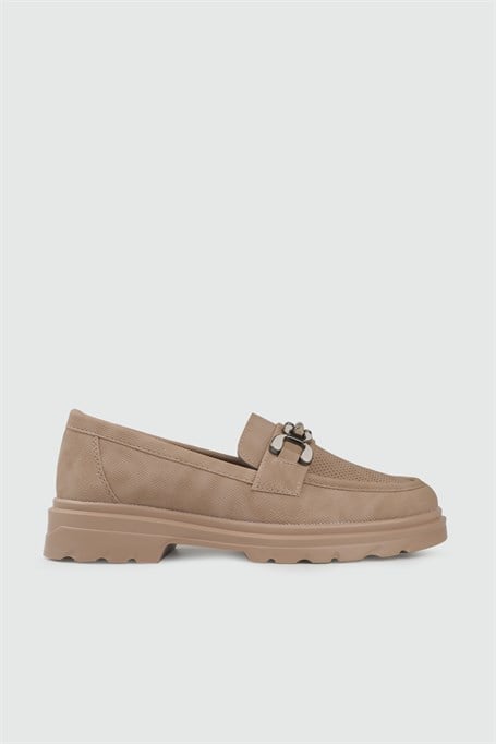 Wanetti 26-708 26Y YZ Poli  Loafer Kadın Babet Nut Kot
