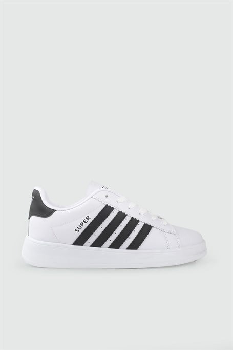 WİPPER 035 Cilt Unisex Spor Ayakkabı Beyaz Siyah