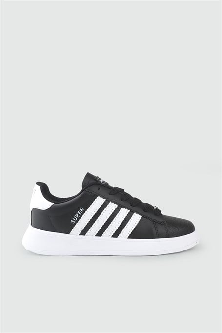 WİPPER 035 Cilt Unisex Spor Ayakkabı Siyah Beyaz