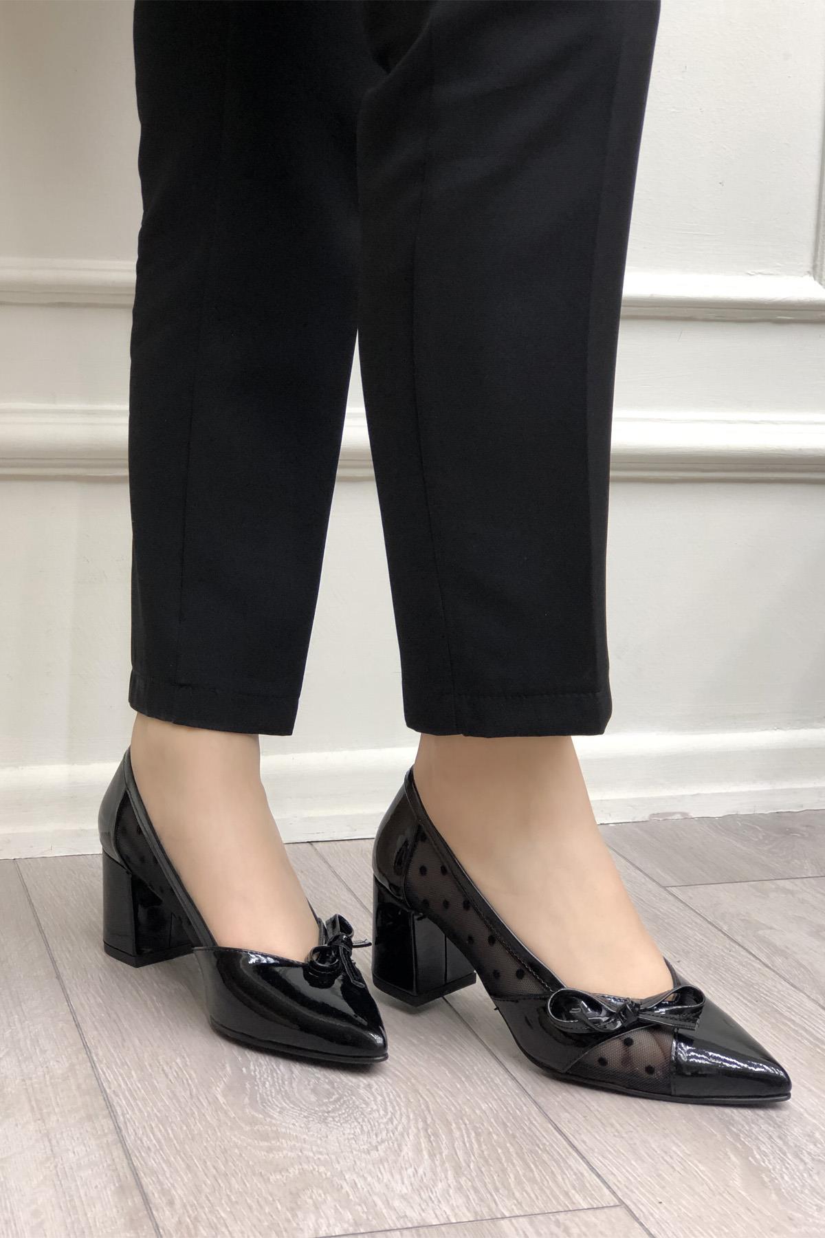  Topuklu Kadın Ayakkabı Siyah MYBELLA SRP-302